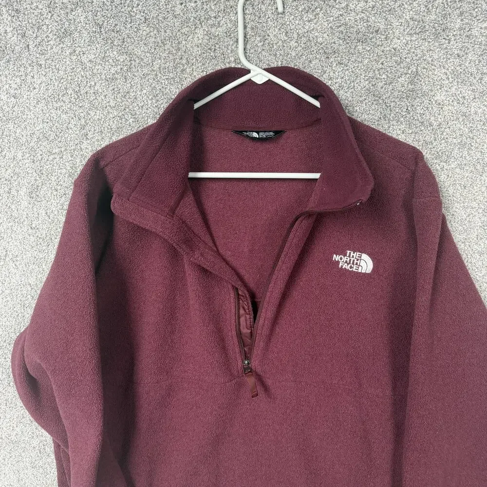 The North Face Fleece Jacket Mens Size XL Red Fleece 1/2 Zip Gorpcore Outdoor